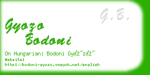 gyozo bodoni business card